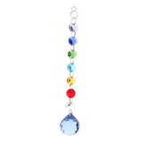 Max Crystal Hanging Suncatcher Rainbow Beads Ball Pendant Prisms Blue 20cm