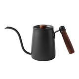 Maxbell Stainless Steel Pour Over Coffee Kettle with Wood Handle Comfortable Grip Black