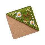 Maxbell Handmade Corner Bookmark Corner Book Marks Page Clip for Kids Men Gifts Letter M