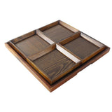 Maxbell Creative Wood Tray set for Snacks Fruit 31cm Chassis + 4pcs 14cm Plate - Aladdin Shoppers