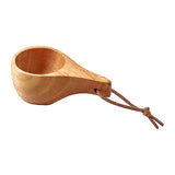 Maxbell Camping Mug Outdoor Wooden Camp Cup Lightweight Hiking Tableware Brown