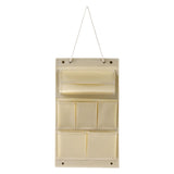 Maxbell Wall Closet Hanging Storage Bag Organizer Foldable for Bathroom Bedroom Beige