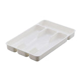 Maxbell Cutlery Tray Multipurpose with 4 Grids Fittings for Kitchen Drawer White