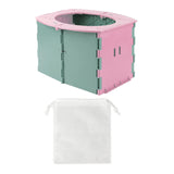 Maxbell Lightweight Travel Toilet Potty Chair Car Toilet for Travel Hiking Pink