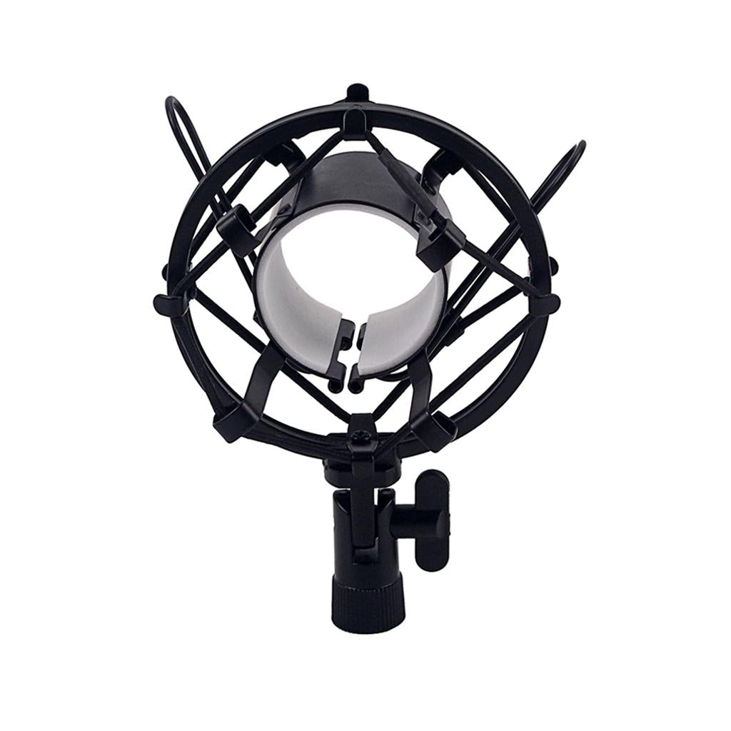 Max Black Microphone Shock Mount Holder Adapter Clamp Clip for Studio Microphone