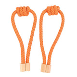 Max 1 Pair of Modern Knotted Curtain Tiebacks Holdback with Magnetic Orange