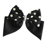 Maxbell Large Bow Hair Clip with Dot Headwear Elegant Women for Party Wedding Black