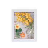 Maxbell Crochet Flower Bouquet Photo Frame Crocheted Yarn for Party Dining Room Yellow