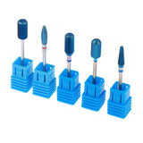 Maxbell 5pcs Carbide Nail Drill Bits Polishing Grinding Head for Electric Nail Files