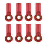 Max 8 Pieces M3 Aluminum Link Rod End Ball Joint for 1/10 RC Car Parts Red