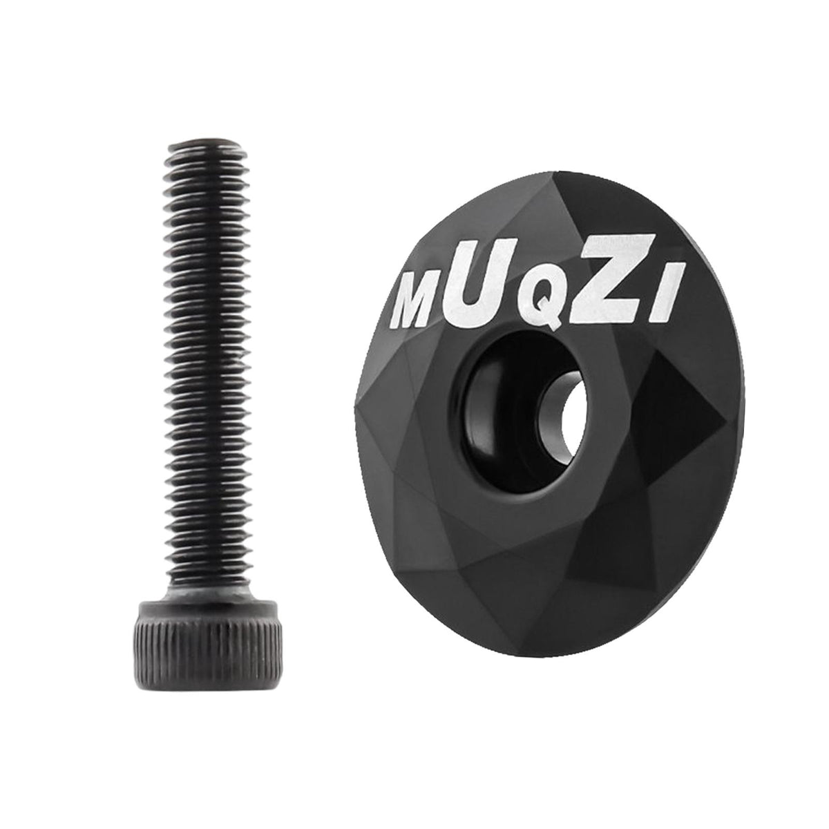 Maxbell Mountain Bike Headset Top Cap 28.6mm Fork Replacement Cover Aluminum Alloy Black with Screw
