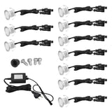 Maxbell 10Pcs LED Deck Light IP67 Waterproof Outdoor Lamp for Garden Landscape Decor White