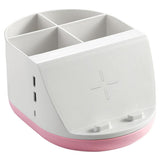 Maxbell Makeup Storage Holder Phone Charging Station Stationery Organizer Pink