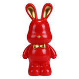 Maxbell Money Box Animal Bunny Figurines Rabbit Piggy Bank for Adults and Kids red