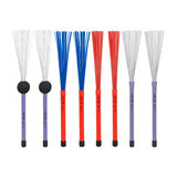 Maxbell 8x Retractable Drum Brushes Durable for Acoustic Drummer Beginner Practicing