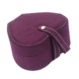 Maxbell Heart Velvet Jewelry Storage Box Ring Pendant Display Storage Case Purple