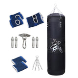 Maxbell PU Punching Bag Hanging Unfilled Punching Bag for Kids Home Gym Martial Arts Black 100cm