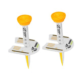 Maxbell 2Pcs Golf Tees Ball Holder Adjustable Height Indoor Outdoor Golfer Gift Yellow