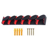Maxbell Fishing Rod Holder Vertical 6 Rods Rod Stand for Garage Storage Wall Mounted Red