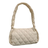 Maxbell Trendy Shoulder Bag Classic Warm Underarm Bag Women Lightweight for Party Beige