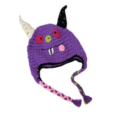 Maxbell Creative Devil Horns Knitted Funny Cute Handmade Hat  24cm purple