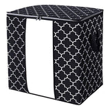 Maxbell Clothes Storage Bag Quilt Bedding Zipper Organizer Black 63x45x36cm A