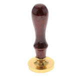 Max Exquisite Copper Sealing Wax Seal Stamp Wood Handle Patternless 04