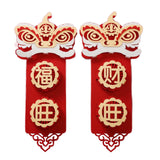 Maxbell Chinese New Year Spring Couplets Non Woven Fabric Bendable Red Color Durable Style A