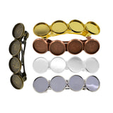 Maxbell 5Pcs Hair Clips Blank Hairgrip Hair Barrettes Base Setting 12mm Hairpin