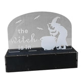 Max Wood Acrylic Laser Carved Halloween Decoration LED light Haunted House Elves