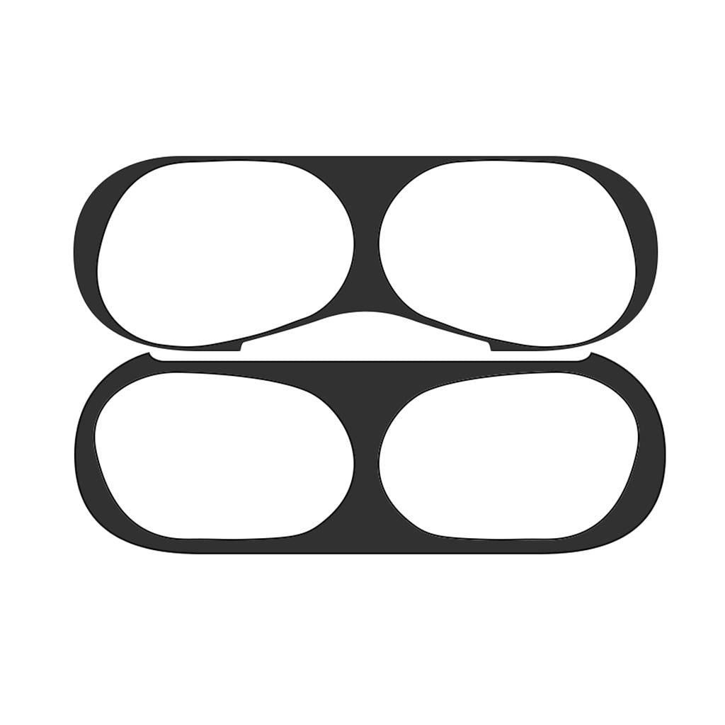 Max Metal Dust Guard Protect For Airpods Pro Case Shell Skin Stickers Black