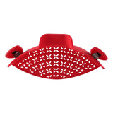 Maxbell Pot Drainer Strainer Sieve Filter Pasta Clip On Pot Pan Plastic  Red