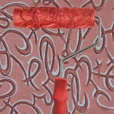Max 7 inch Embossing Paint Roller Painting Brush With Handle Wall Decor #15