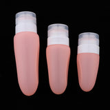 Maxbell 3 Pcs Silicone Mini Shampoo Sample Cosmetic Bottle Travel Container Orange