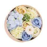 Maxbell Soap Rose Flower Box Floral Simulated Flowers Ornament for Thanksgiving Gift Blue