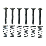 Max 6 Pieces Electric Guitar Single Coil Pickup Screws+Springs Set Black