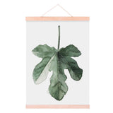 Maxbell Watercolor Picture Palm Leaf Plant Oil Painting Wall Hanging Art 5# 40x50cm