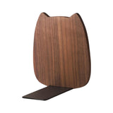 Maxbell Wooden Bookends Decorative Bookends for Shelves for Home Children Classmates Dark Walnut