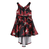 Max Girls Swallow-tail Princess Dress Wedding Pageant Dress  5-6 Years Red