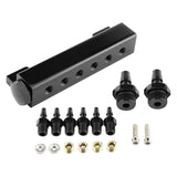 Max Maxb 6 Port VACUUM Block Intake Manifold Fuel Gas Wastegate Turbo Boost Black
