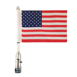 Max Adjustable 9'' x 6 ''  American red Flag + Flagpole Mount Luggage Rack