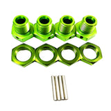 Maxbell 17mm Hex Wheel Hubs Adapter 1/8 Crawler Assembly Upgrade for Arrma Talion Green