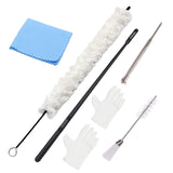 Maxbell Soft Cotton Clarinet Cleaner Tool Set for Trombone Lightweight Practical white