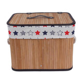 Max Weaving Storage Basket Bamboo Handmade Snacks Toys Storage Box with Lid Style03