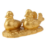 Max Feng Shui Mandarin Ducks for Love and Romance Figurine Statue Decor Gold