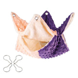 Maxbell Hamster Hammock Bed Playing Sleeping Bedding for Rat Sugar Glider Parrot Orange Purple 30cm