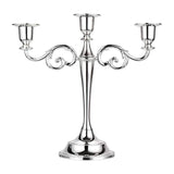 Max European 3 Arms Candelabra Candle Holder for Decoration  Silver