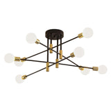 Maxbell Modern Sputnik Chandelier Ceiling Light for Living Room Apartment Decor 8 Lights