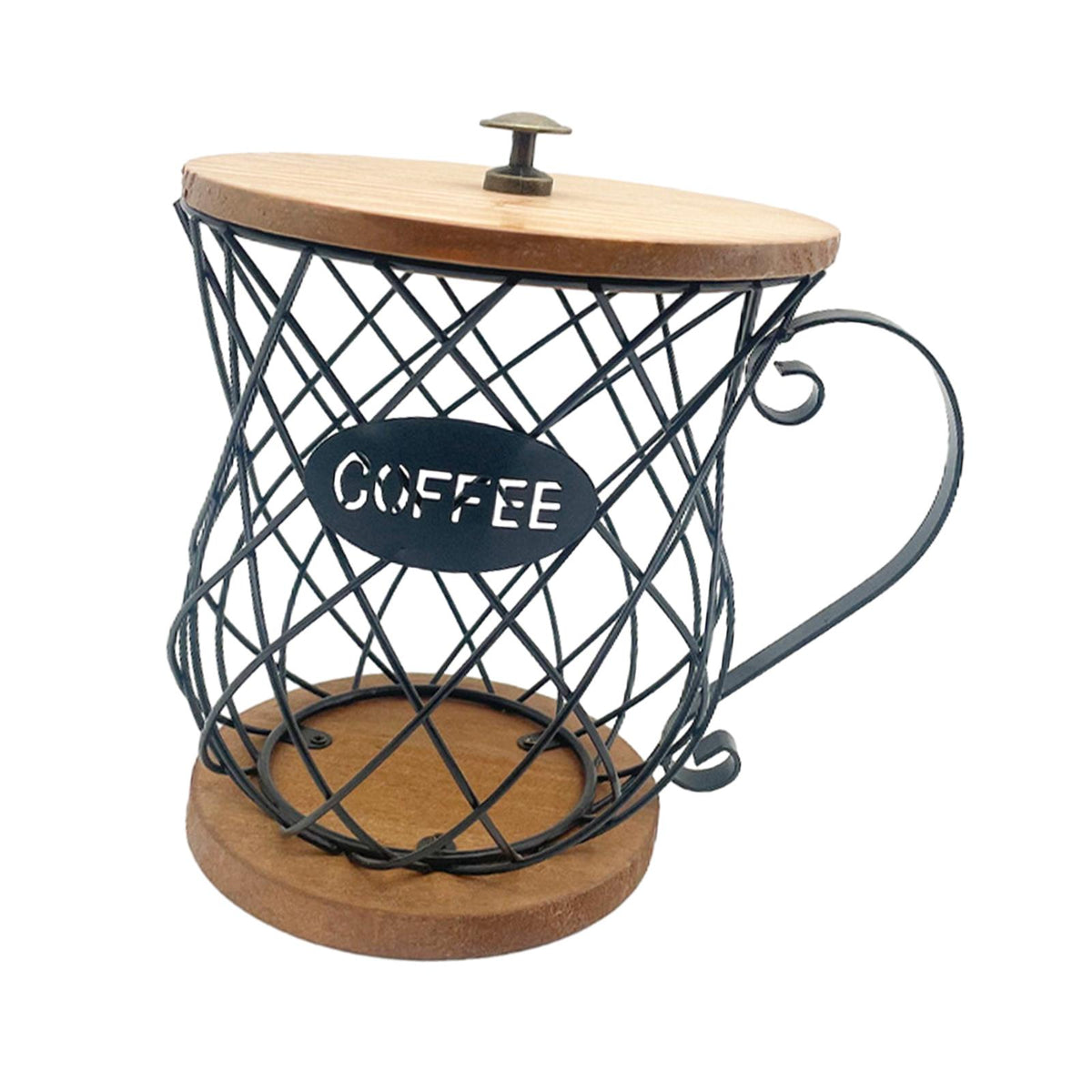 Maxbell Espresso Pod Holder Wire Espresso Capsule Holder for Cafes Family Countertop black