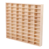 Maxbell Action Figures Display Showcase Storage Wood for Diecast Toys 66 grids